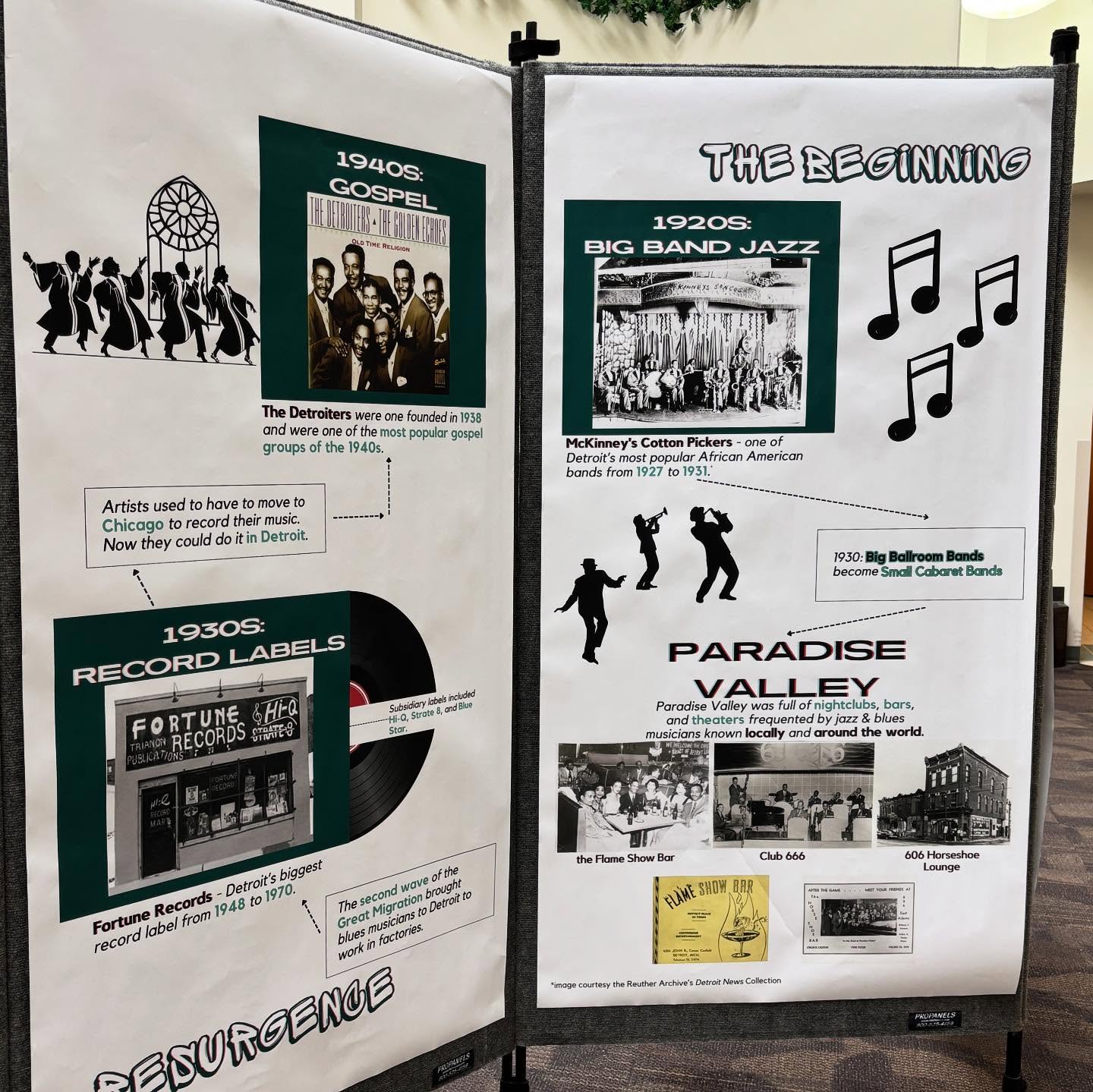 Panels featuring Detroit music